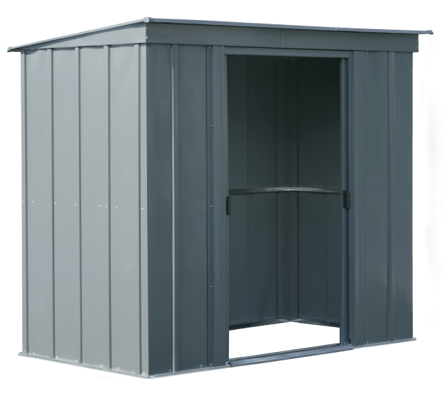 Classic Steel Storage Shed, 6X4, Charcoal