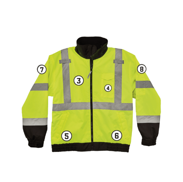 GloWear 8379 2-in-1 Hi-Vis Winter Bomber Jacket - Type R, Class 3
