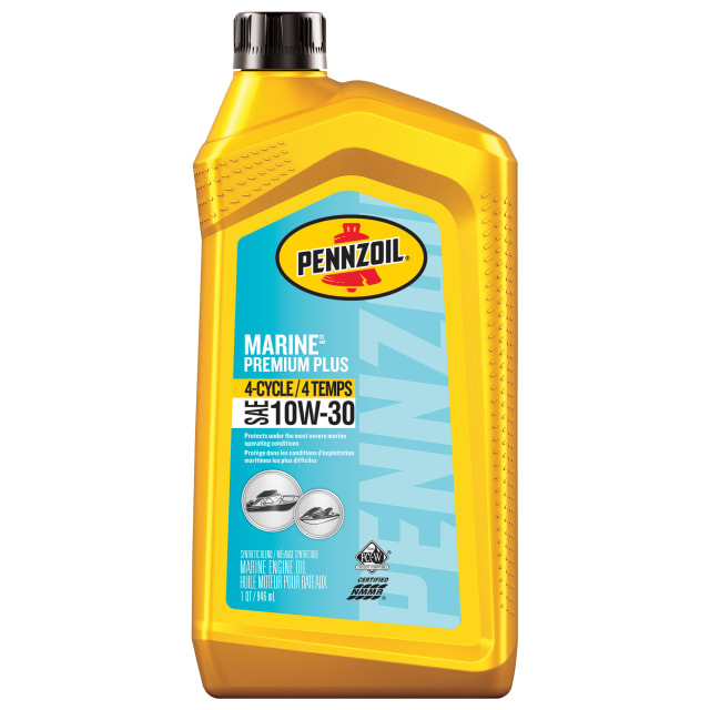 Huile Pennzoil Marine Premium Plus pour moteurs à 4 temps 10W-30, 0,946 litre