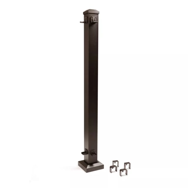 2.5-in x 2.5-in x 37-in Trex® Select™ Aluminum Rail Corner Post in Burnished Bronze