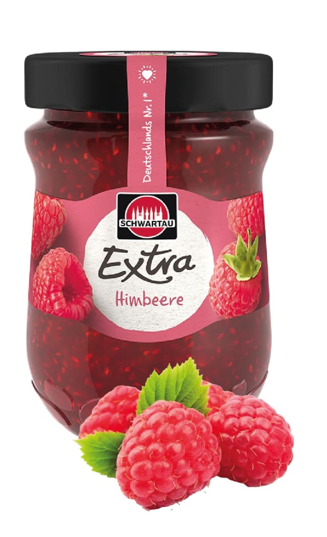 Schwartau Extra Raspberry Jam – Sun-Ripened Berry Spread for Summer Patio Brunches, 12oz