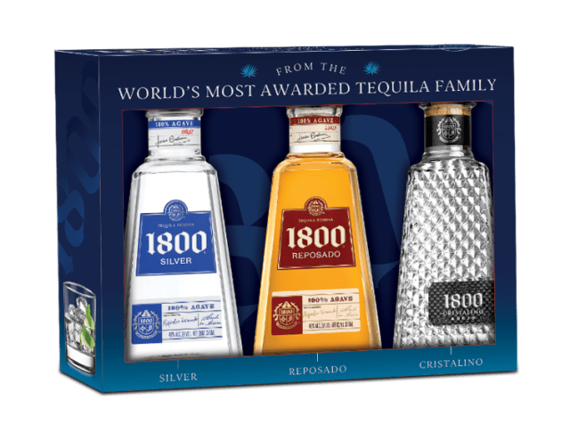 1800 Tequila Silver/Reposado/Cristalino 12B 375ML