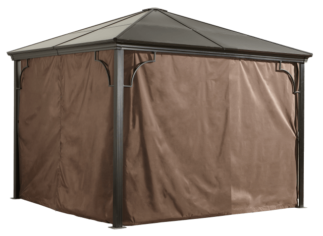 Sojag Brown Curtains For Sumatra Gazebo, 10 Ft. X 10 Ft., Poly, Outdoor Shades