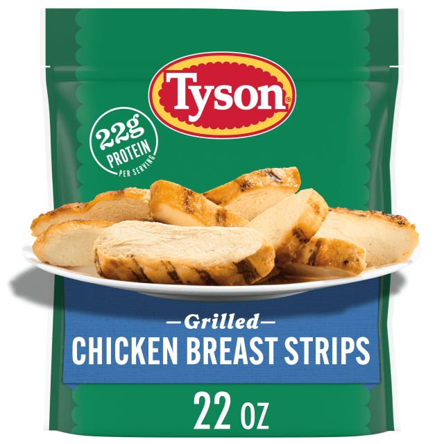 Tyson Frozen Grilled Chicken Breast Strips, 22 oz