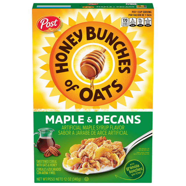 Honey Bunches of Oats Maple and Pecans Breakfast Cereal, 12 oz Box