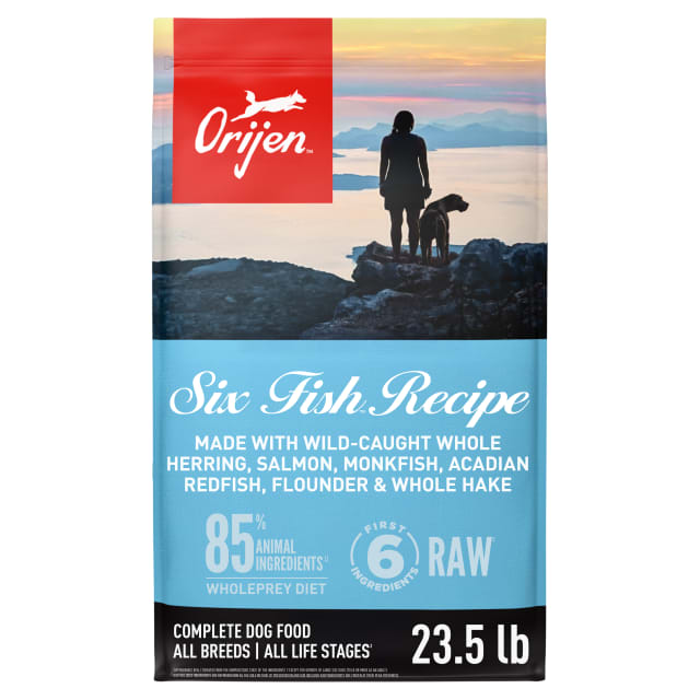 ORIJEN Grain Free Poultry Free High Protein Dry Dog Food Six Fish Recipe