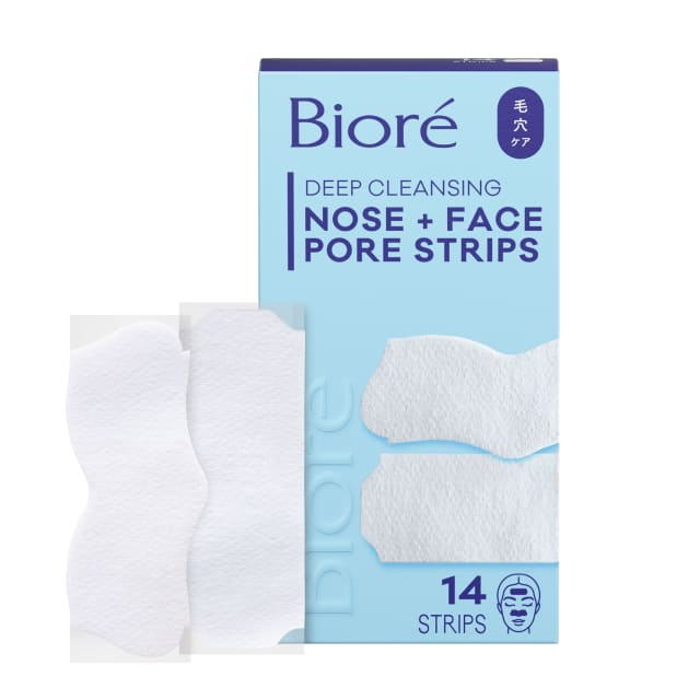 Biore Blackhead Remover Pore Strips, Deep Cleansing, Nose & Face, 14 ct