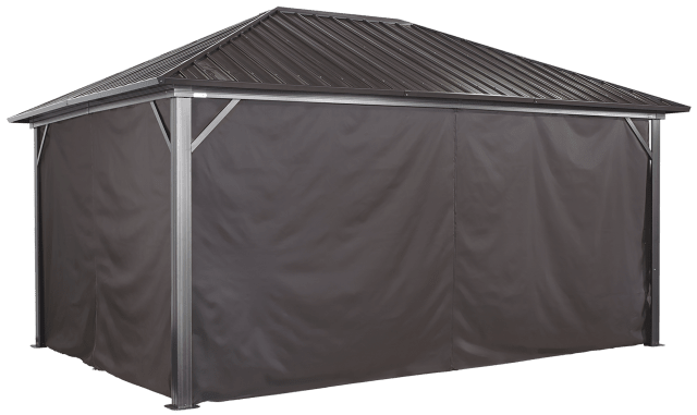 Sojag Brown Curtains For Genova Gazebo, 10 Ft. X 14 Ft., Poly