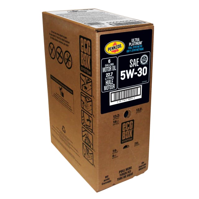 Pennzoil Ultra Platinum Full Synthetic 5W-30 Motor Oil, 24 Quart Ecobox