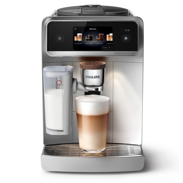 Philips Cafe Aromis 8000 Series Fully Automatic Coffee and Espresso Machine with LatteGo Pro, Chrome/Light Slate