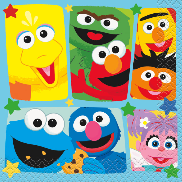 43560  Sesame Street Beverage Napkins, 16ct