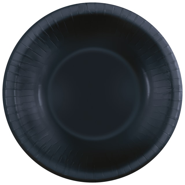 34329 Midnight Black Solid 20oz Paper Bowls, 20ct
