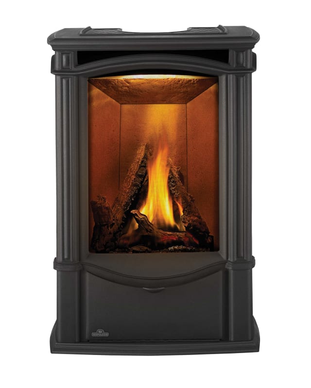 Poêle à évacuation directe Castlemore™, gaz naturel, allumeur électronique, noir