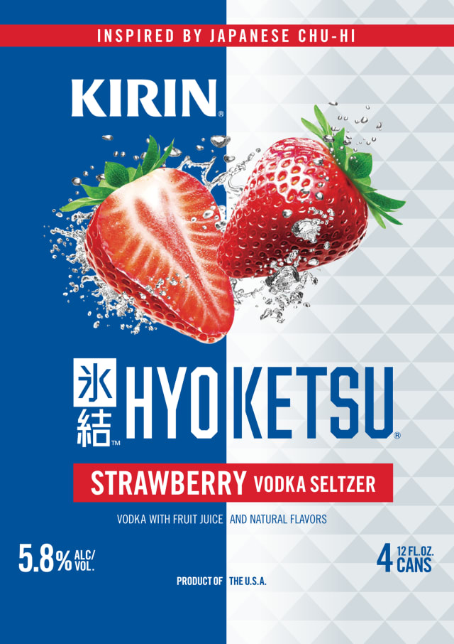 Kirin Hyoketsu Strawberry Vodka Seltzer, 4 pack 12 fl oz Cans