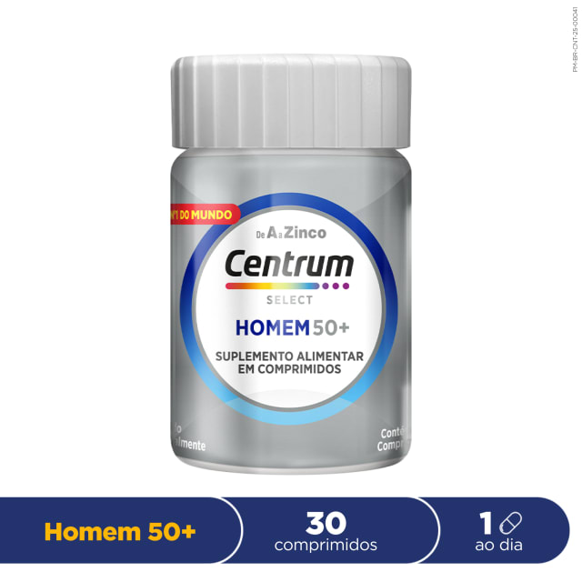 Centrum Select Multivitaminico Homem 50 + Vitaminas de A a Z 30 Comprimidos