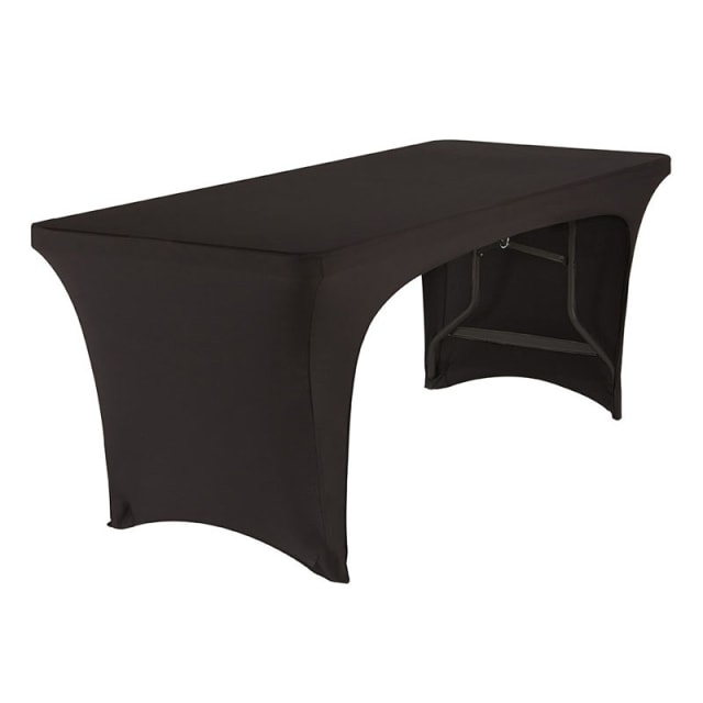 iGear™ Fabric Table Cover, Black - 6' Open 2-S
