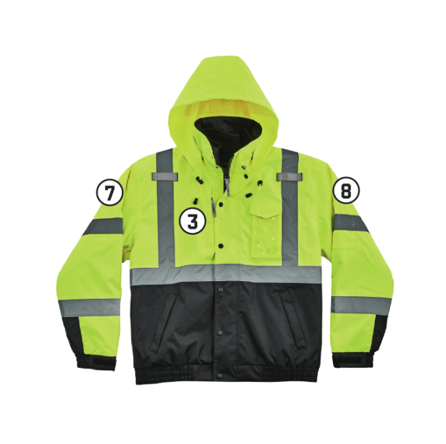 GloWear 8381 4-in-1 Hi-Vis Winter Bomber Jacket - Type R, Class 3