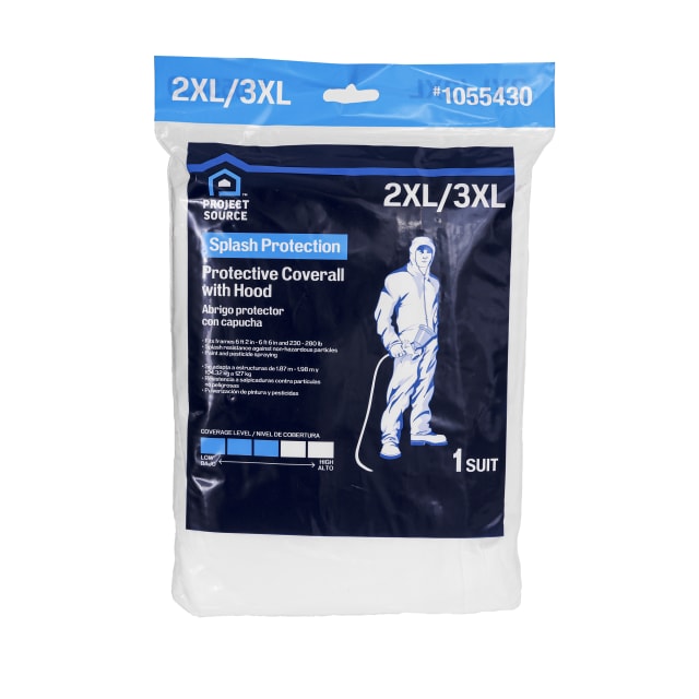 Body Barrier™ Heavy Duty Coveralls with Hood, Elastic Wrists & Ankles, 2XL/3XL