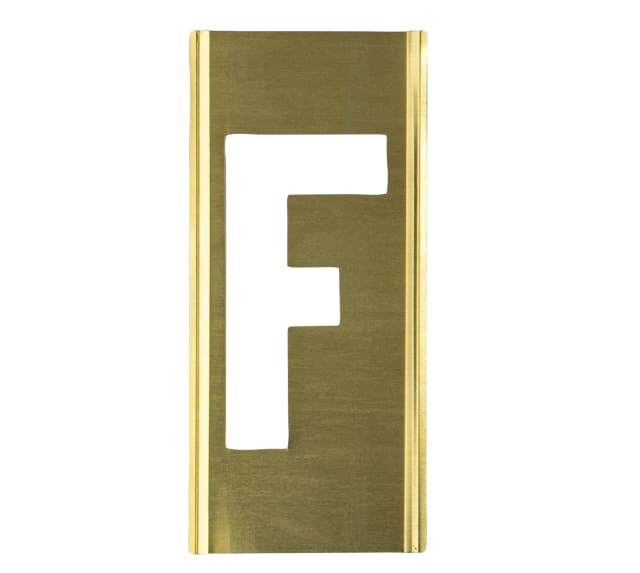 Stencil Sort-1/2" Brass Gothic F