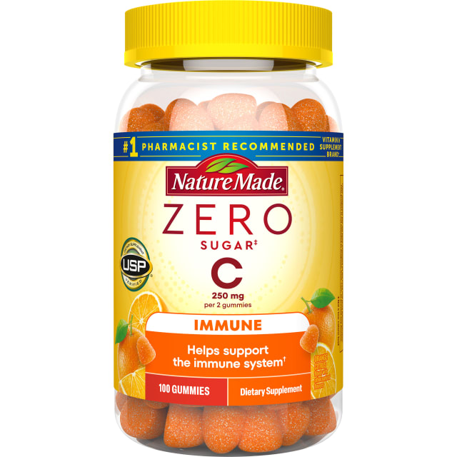 Nature Made Zero Sugar Vitamin C Gummies, USP Verified - Orange Citrus Flavor - 100ct