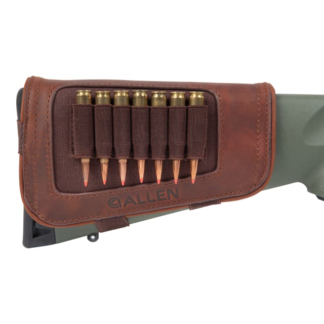 Allen Company Castle Leather Buttstock Cartridge Carrier, Brown