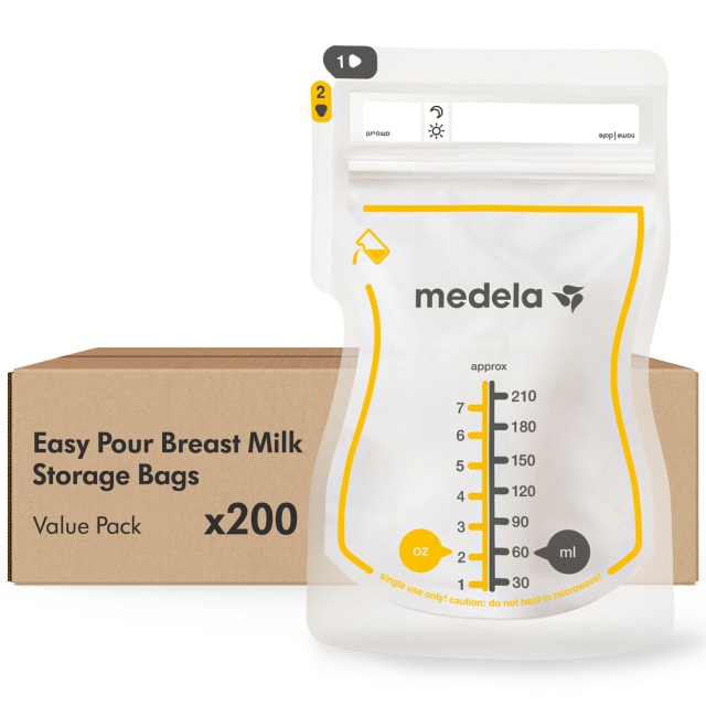 Easy Pour, Disposable Breast Milk Storage Bags, 7oz/210ml, 200ct