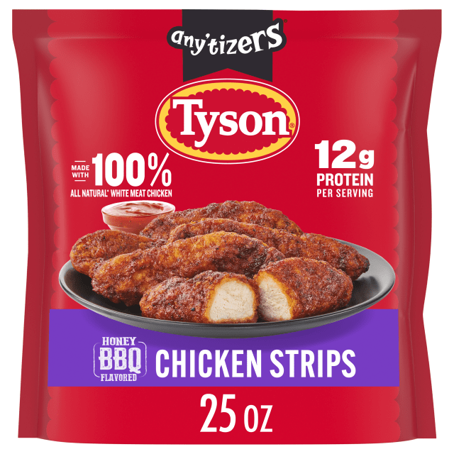 Tyson Frozen Sweet BBQ Flavored Chicken Strips, 25 oz