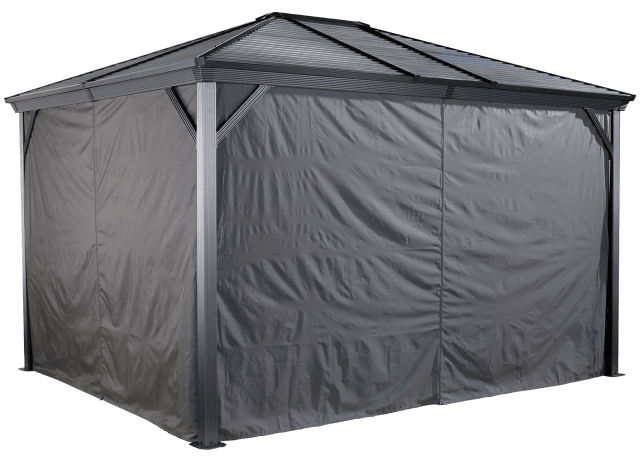 Sojag Grey Curtains For Ventura Gazebo, 10 Ft. X 12 Ft., Polyester, Outdoor Shades
