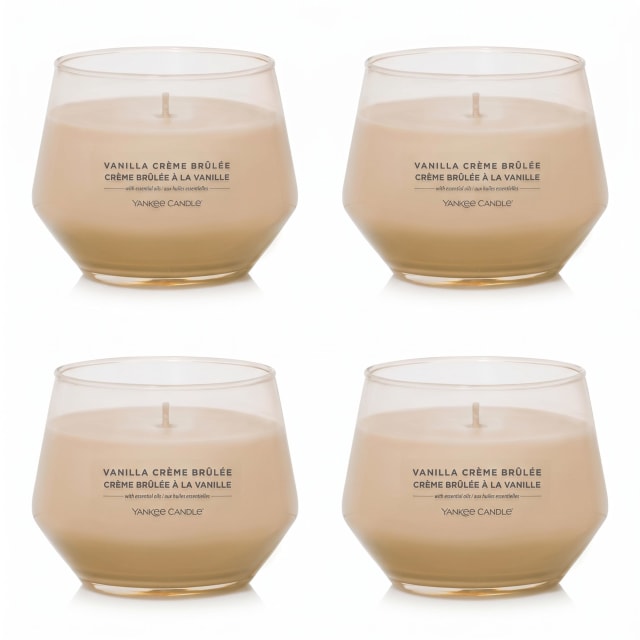 Bougie en pot parfume Yankee Candle, Crme brle la vanille, collection Studio, 4 units