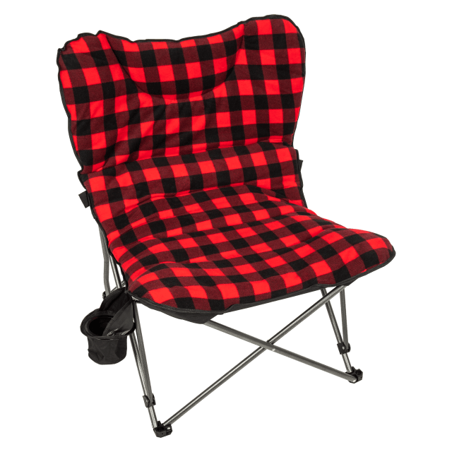 Camp & Go Extra Large Ultra Padded Outdoor Camping Chair, Portable Folding Camp Chair with Wide Padded Seat, Cup Holder, and Carry Bag, Multicolor