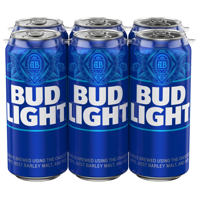 Bud Light Beer Can 6 pack, 16 fl oz Cans