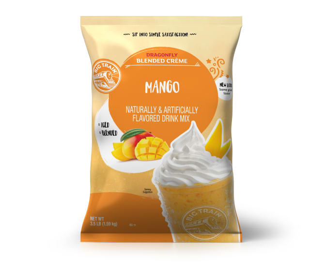 Big Train Dragonfly Mango Blended Crème Drink Mix, 5 x 3.5 lb