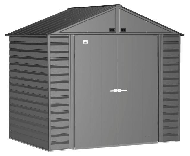 Select Steel Storage Shed Steel Storage Shed, 8X6, Charcoal