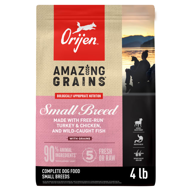 ORIJEN Amazing Grains High Protein Dry Dog Food Small Breed Recipe