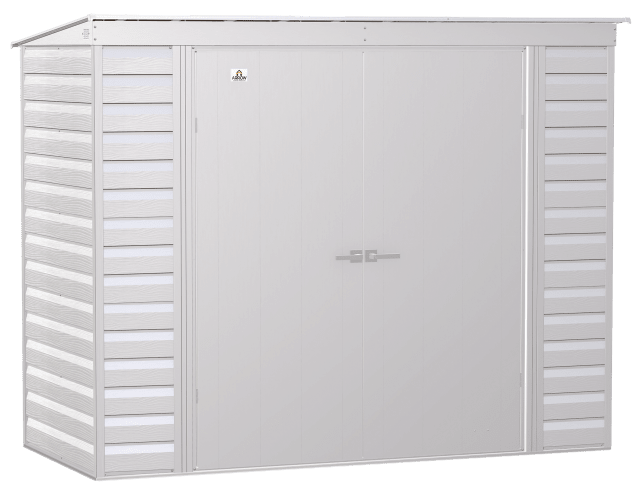 Select Steel Storage Shed Steel Storage Shed, 8X4, Flute Grey