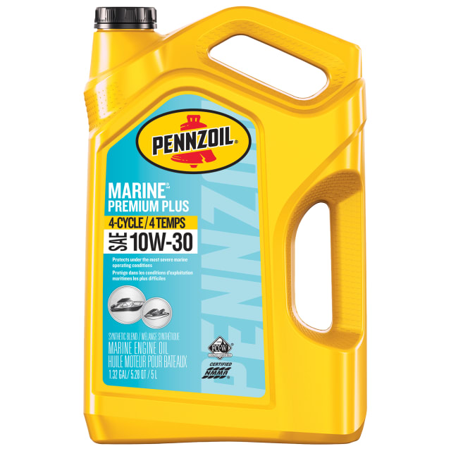 Huile Pennzoil Marine Premium Plus pour moteurs à 4 temps 10W-30, 5 litres