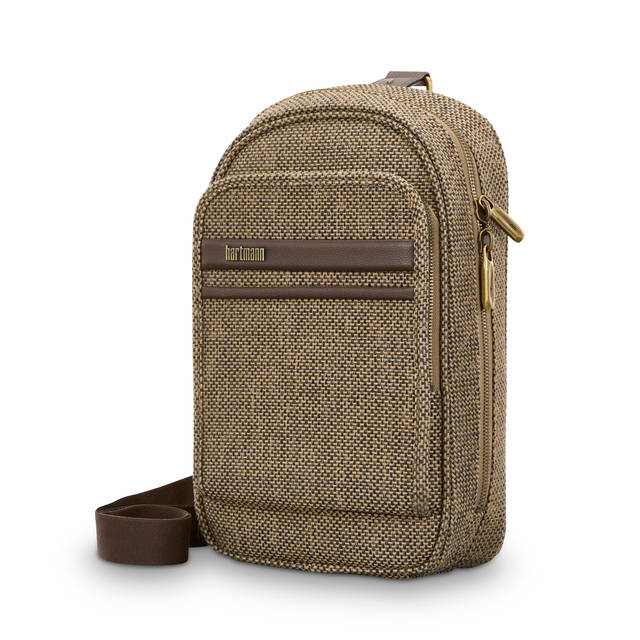 Hartmann Tweed Sling Bag - Tweed/Natural Leather