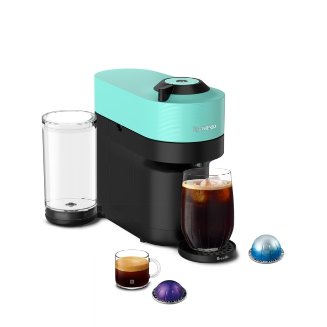 Nespresso Vertuo Pop+ Coffee and Espresso Maker by Breville, Aqua Mint
