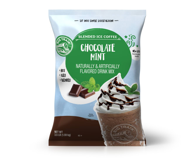 Big Train Chocolate Mint Blended Ice Coffee Powdered Drink Mix, 5 x 3.5 lb