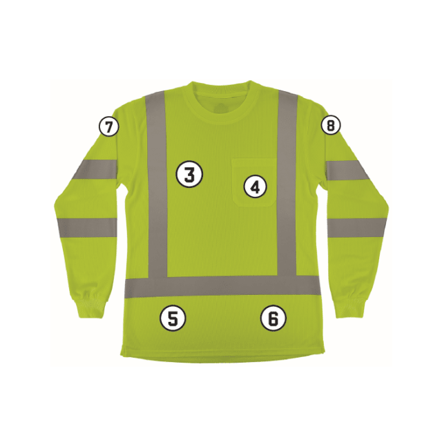 GloWear 8374 Women’s Essential Hi-Vis Long Sleeve T-Shirt - Type R, Class 3
