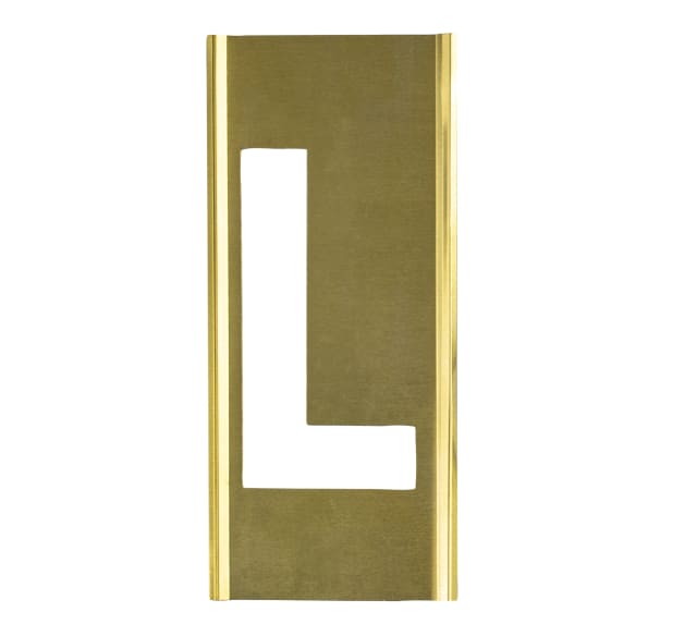 Stencil Sort-1/2" Brass Gothic L