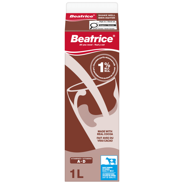 Beatrice Partly Skimmed Chocolate Milk 1%, 1 L