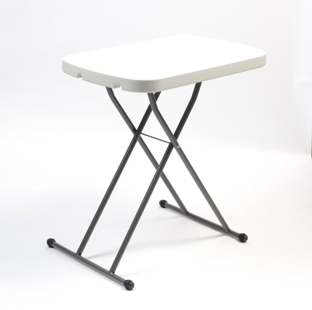IndestrucTable® Classic Folding Table, Platinum Granite - 25.5" x 17.8" Small Space Personal