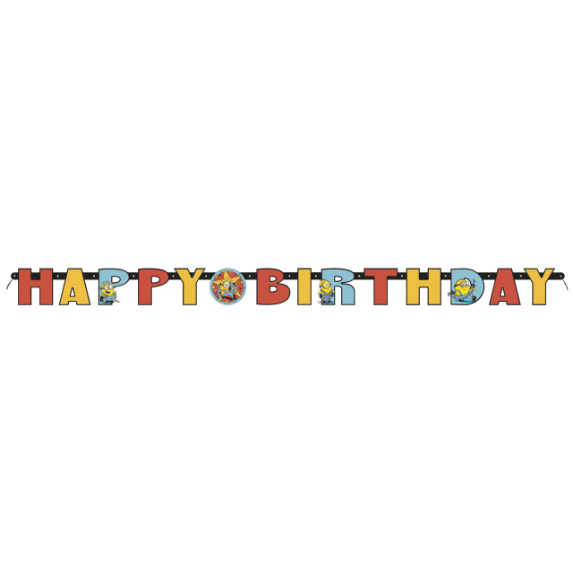 45997 Minions 3 "Happy Birthday" Cutout Jointed Banner