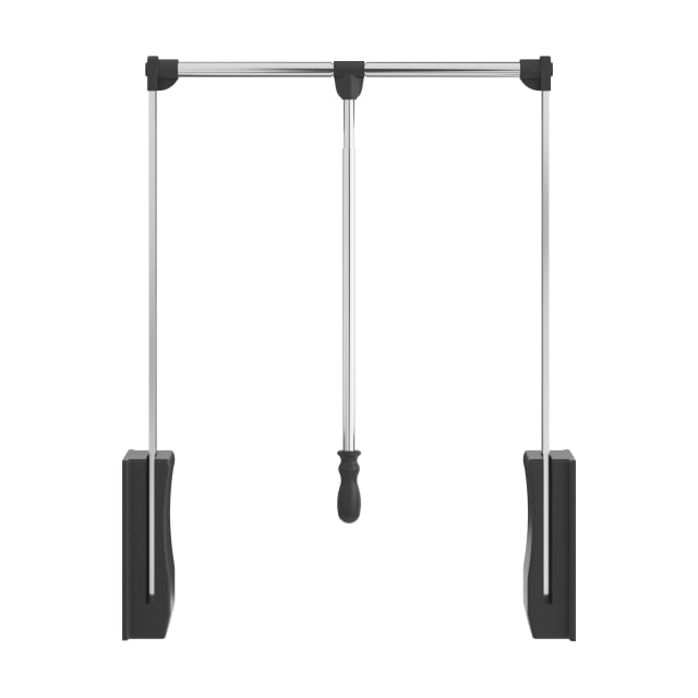 Chrome and Black 25-1/2" - 35" Expanding Wardrobe Lift