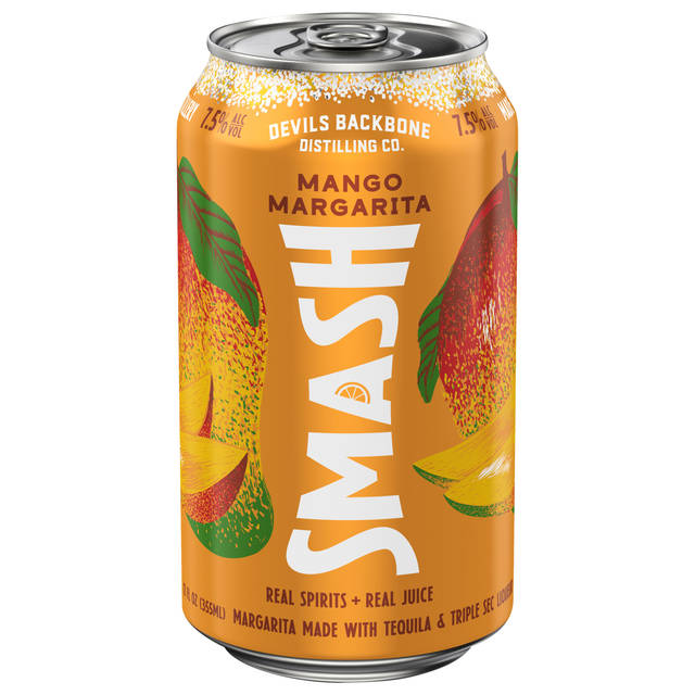 Devils Backbone Tequila Smash Mango Margarita 12 oz Single CAN 7_5ABV - Plain Aluminum - Standard Gloss - Craft Direct
