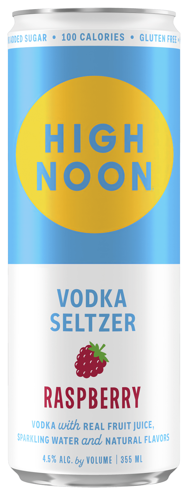 High Noon Raspberry Vodka Hard Seltzer Single Serve 355ml Can