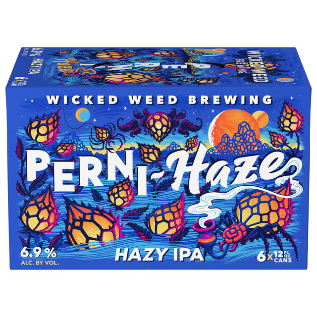 Wicked Weed Perni Haze Hazy IPA 6x12 oz Can Pack CARRIER - Craft Direct