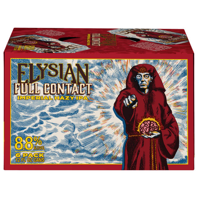 Elysian Full Contact Imperial Hazy IPA, 6 Pack 12 fl. oz. Cans, 8.8% ABV
