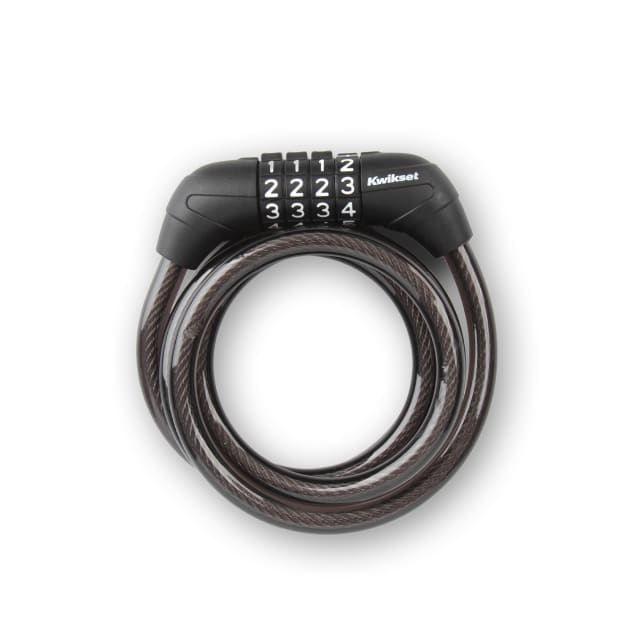 Kwikset 4 ft Combination Bicycle Cable Lock, 4-Digit, 5/16 in Diameter, 1 Pack